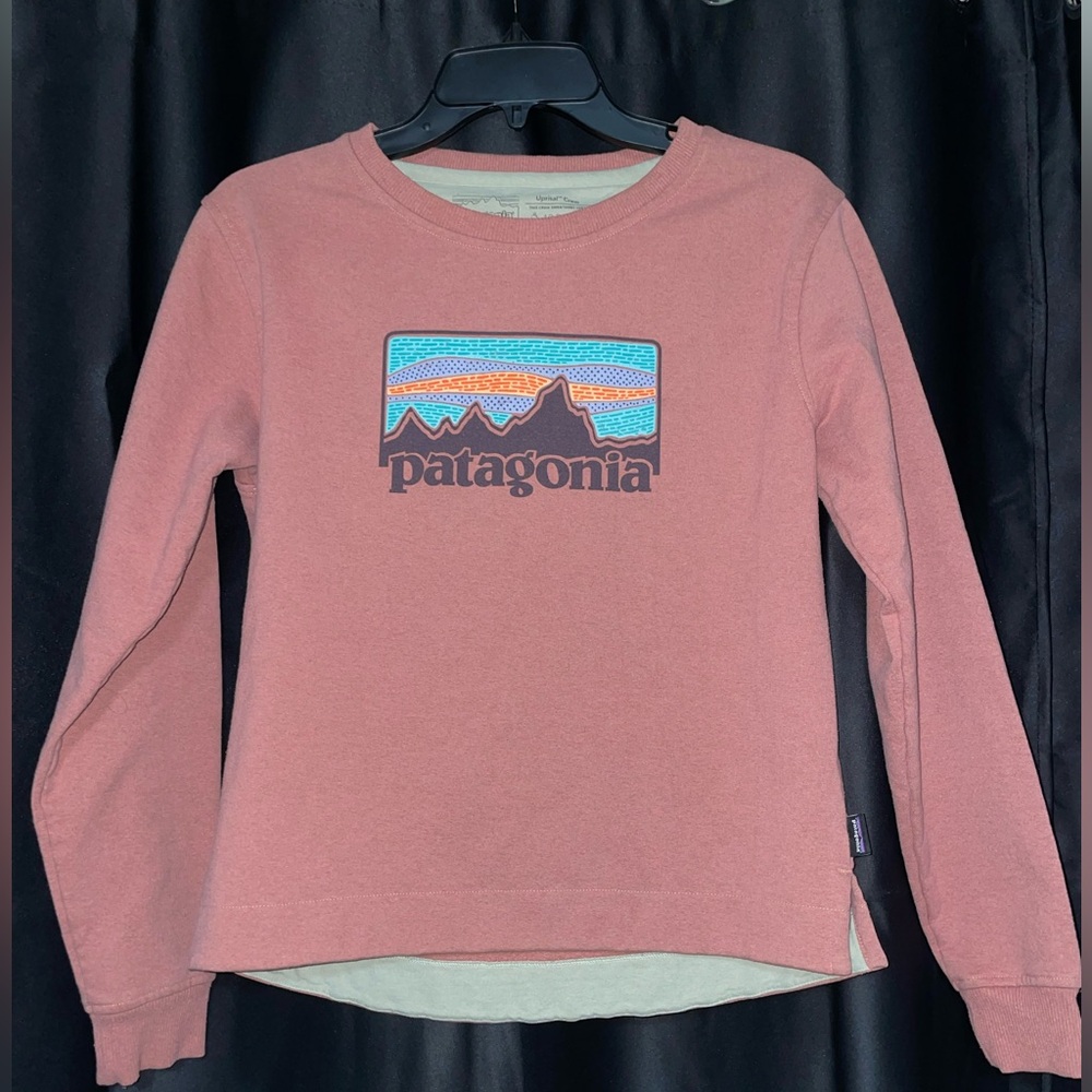 Patagonia Women’s Uprisal Crew Sweatshirt Solar Rays Pink Size XS